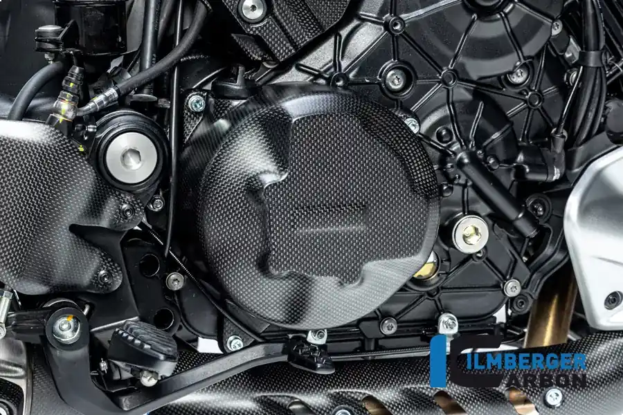 Ilmberger Carbon Kupplungsdeckelabdeckung matt passend für Ducati Diavel V4 & Multistrada V4 Abverkauf