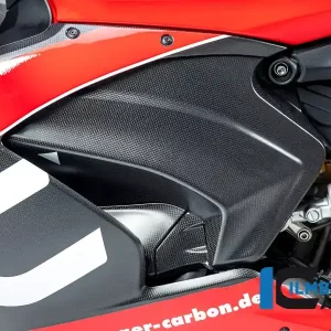 Aktuell Ilmberger Carbon Abdeckung unterm Rahmen links matt passend für Ducati Panigale V2