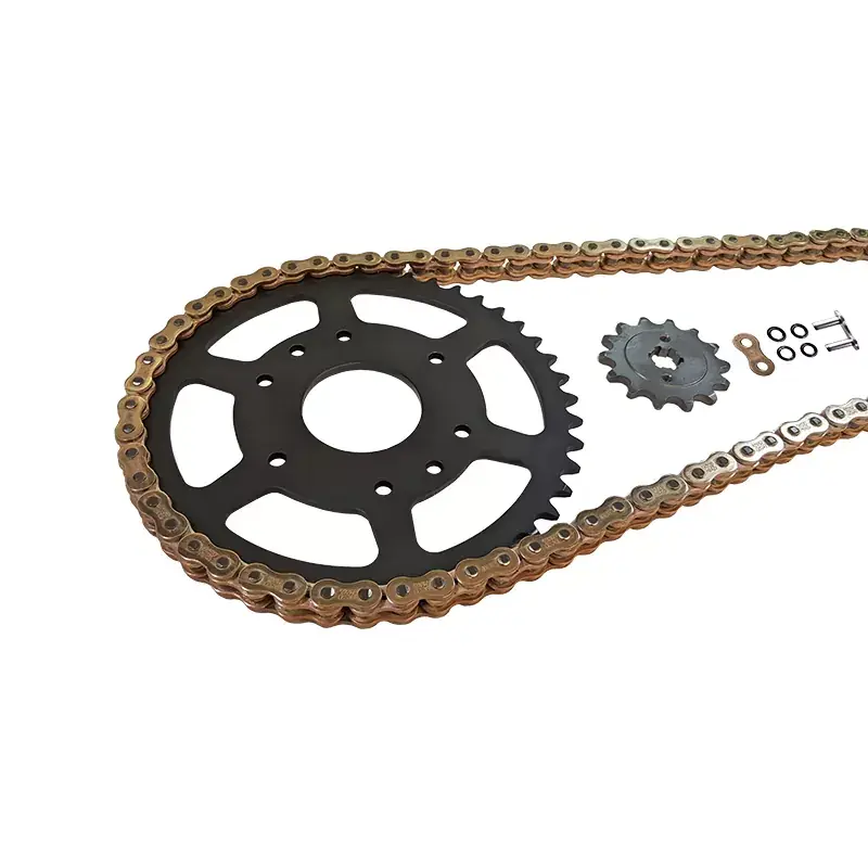 Ausverkauf EK-Chain Kettensatz 520 MVXZ-2 passend für KTM 990 Duke Modelljahr 2024 Farbe Gold