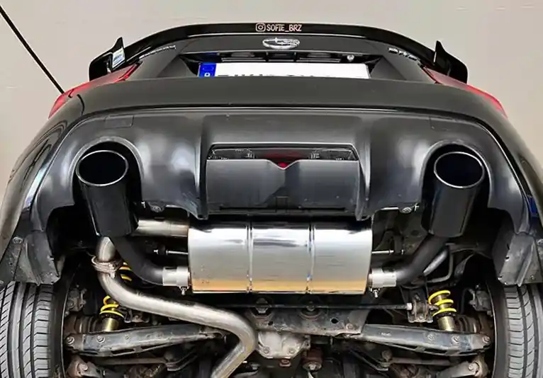 Schneller Versand FOX Endschalldämpfer passend für Subaru BRZ / Toyota GT86 ab 2012 - Typ 32 rechts/links schwarz emailliert