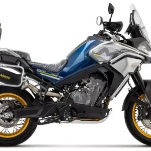 Arrow Race-Tech Aluminium Schwarz Endschalldämpfer passend für CF Moto 800 MT Sport/ Touring (ab 22) Markenprodukt