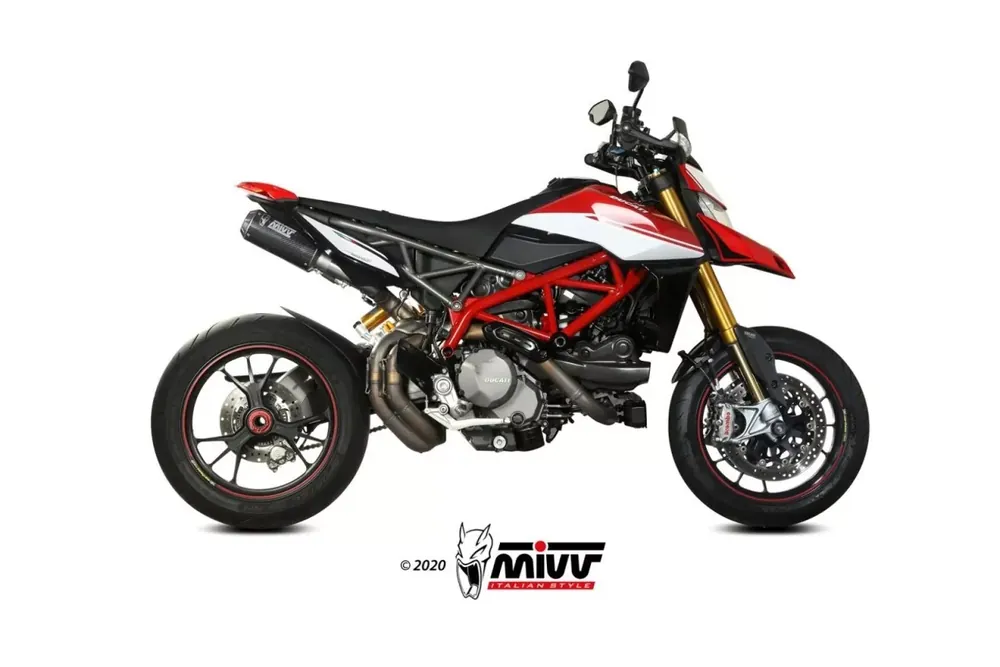 MIVV MK3 Carbon Endschalldämpfer passend für Ducati Hypermotard 950 / SP / RVE (19-24) Neu Im Sortiment