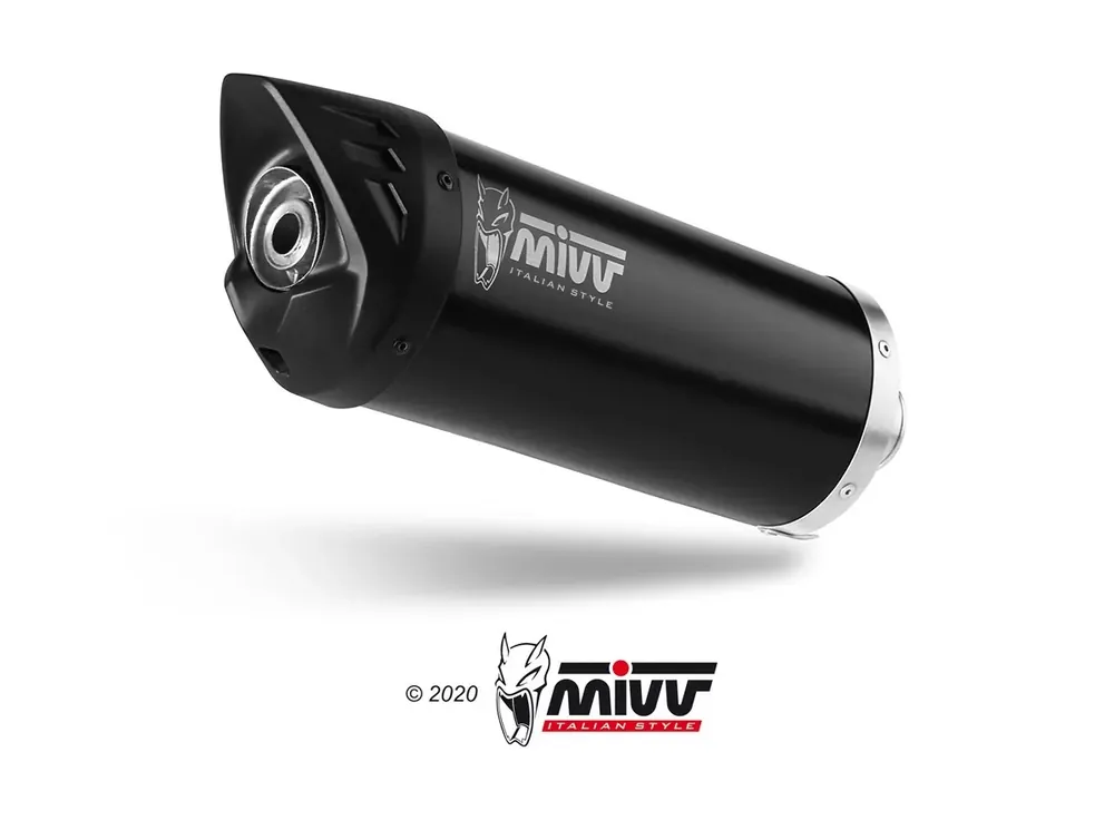 Rabatt MIVV MOVER Endschalldämpfer Edelstahl Schwarz passend für PIAGGIO BEVERLY 400 17-24