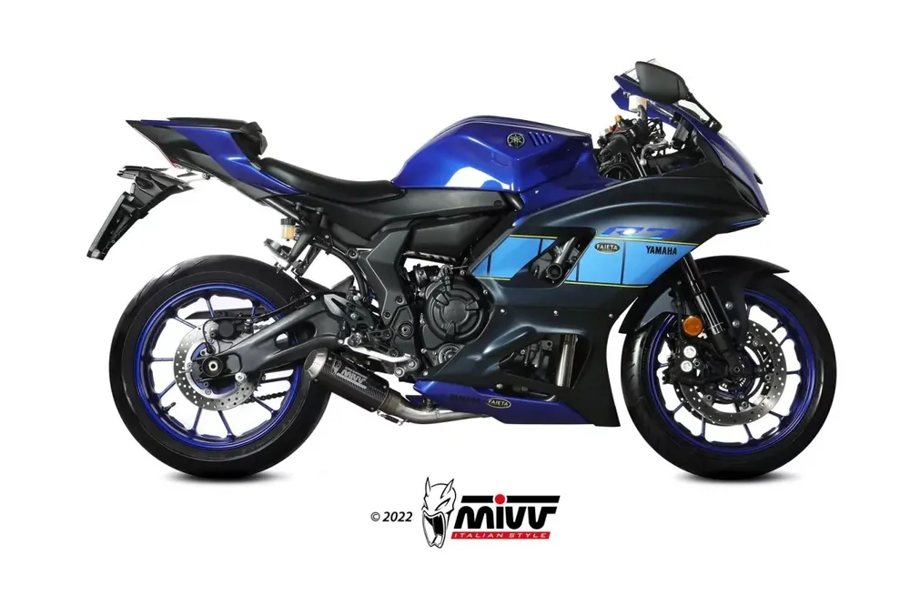 MIVV MK3 Carbon Komplettanlage 2-in-1 passend für Yamaha YZF R7 (22–23) Highlight
