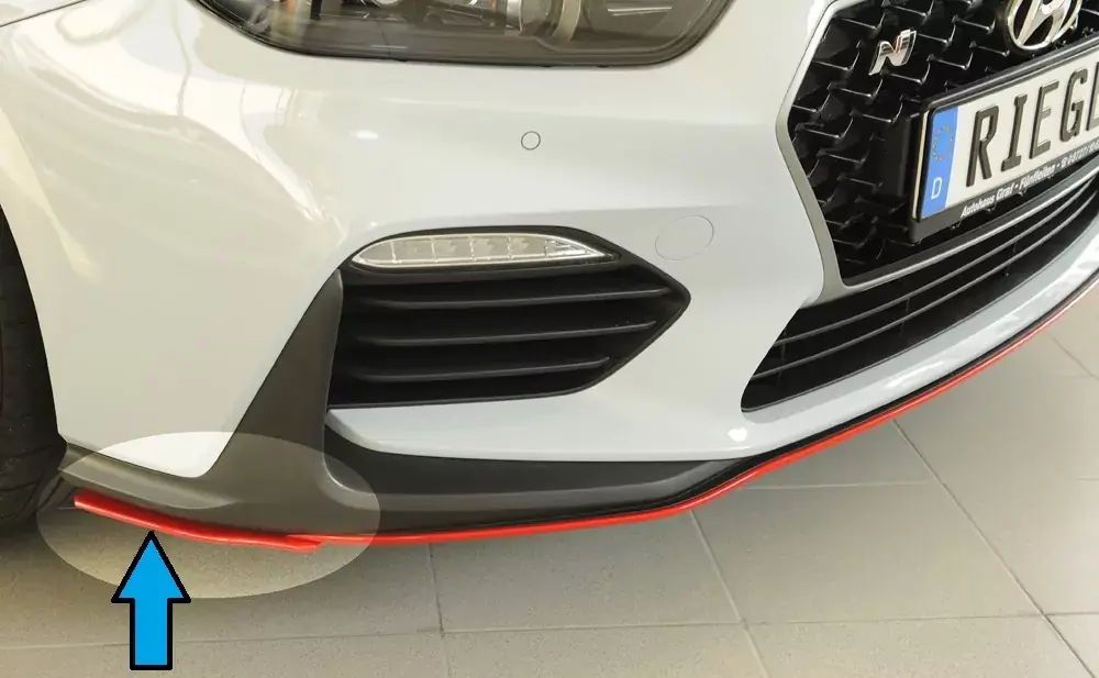 Letzte Chance Rieger Spoilerschwert seitlich rechts passend für Hyundai i30 N-Performance (PDE) 5-türig (Fastback) ab 05/2021 (Facelift)