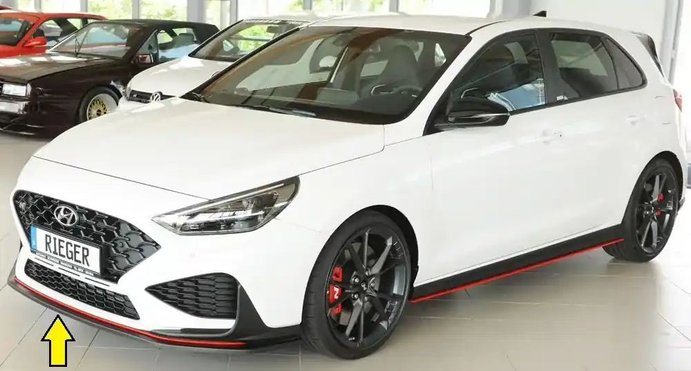 Nur Für Kurze Zeit Rieger Spoilerschwert passend für Hyundai i30 N (PDE) 5-türig Schrägheck Facelift ab 05/2021