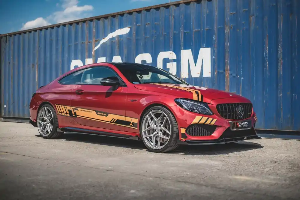 Expressversand Street Pro Seitenschweller Ansatz passend für Mercedes-AMG C43 Coupe C205