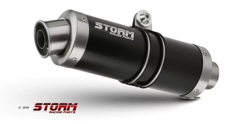 Storm By MIVV GP Endschalldämpfer Edelstahl Schwarz passend für Kawasaki Z 1000 (2007-2009) Letzte Chance