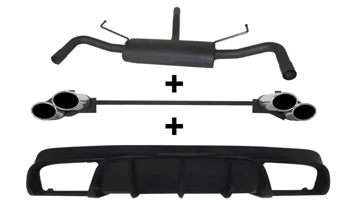 Meistverkauft Ulter Sportauspuff passend für Alfa Romeo Giulietta 2010-2016, 4 Duplex Endrohre oval