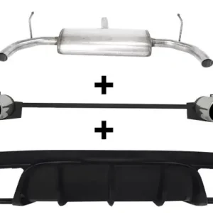 Beliebt Ulter Sportauspuff passend für Alfa Romeo Giulietta 2010-2016 – 4 Duplex Endrohre rund