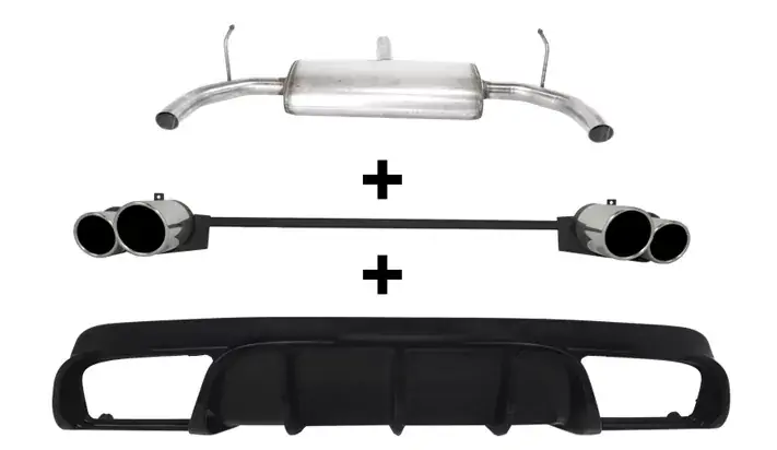 Beliebt Ulter Sportauspuff passend für Alfa Romeo Giulietta 2010-2016 – 4 Duplex Endrohre rund