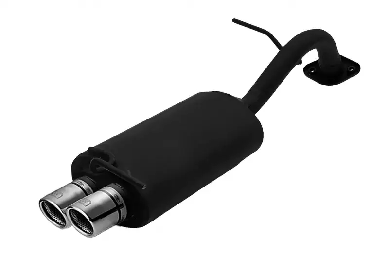 Ulter Sportauspuff passend für Toyota Yaris II 2005-2011 2 Endrohre rund Ø70 Saisonangebot