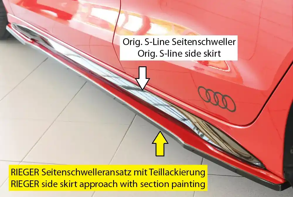 Direkt Vom Hersteller Rieger Seitenschweller links passend für Audi A3 (GY) Limousine 11/2019–05/2024