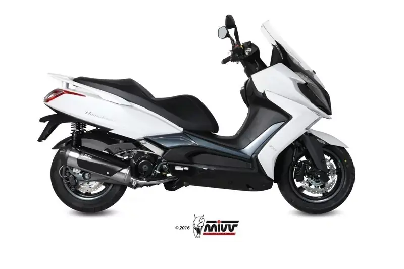 MIVV URBAN Komplettanlage aus Edelstahl ohne Kat passend für Kymco Downtown 350 (2015–2016) Neu Im Sortiment