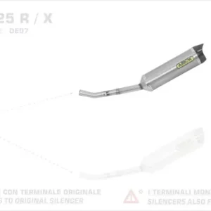 Arrow Endschalldämpfer Street Thunder Aluminium Dark passend für Yamaha WR 125 R/X Preis Gesenkt