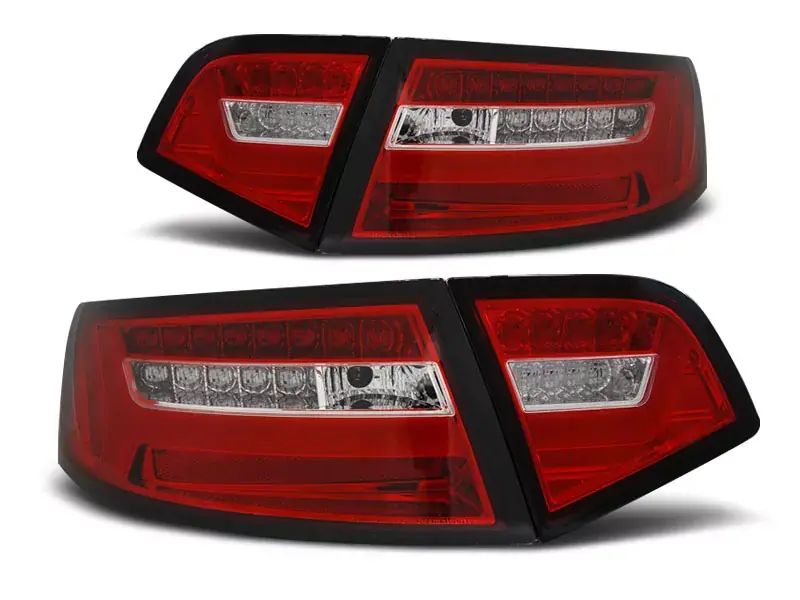 Expressversand LED BAR Rücklichter rot weiß dynamische Blinker passend für Audi A6 08-11 Limousine