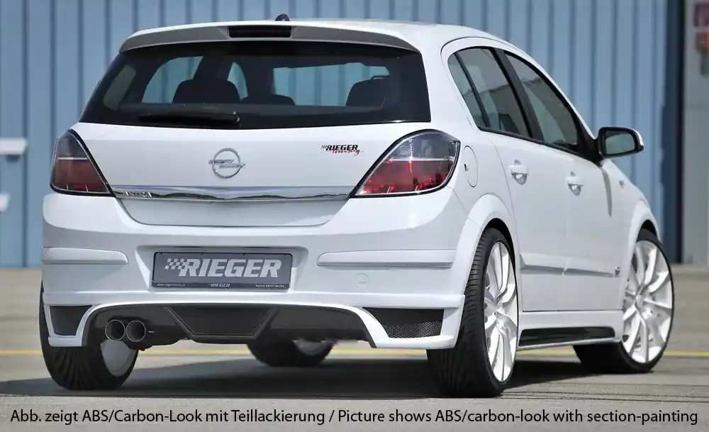 Rieger Heckschürzenansatz passend für Opel Astra H 5-tür. ab 03/2004 Heißes Angebot