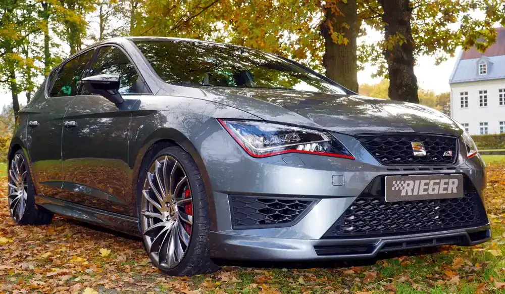 Rieger Spoilerlippe passend für Seat Leon Cupra (5F) 03/14-12/16 Nur Für Kurze Zeit