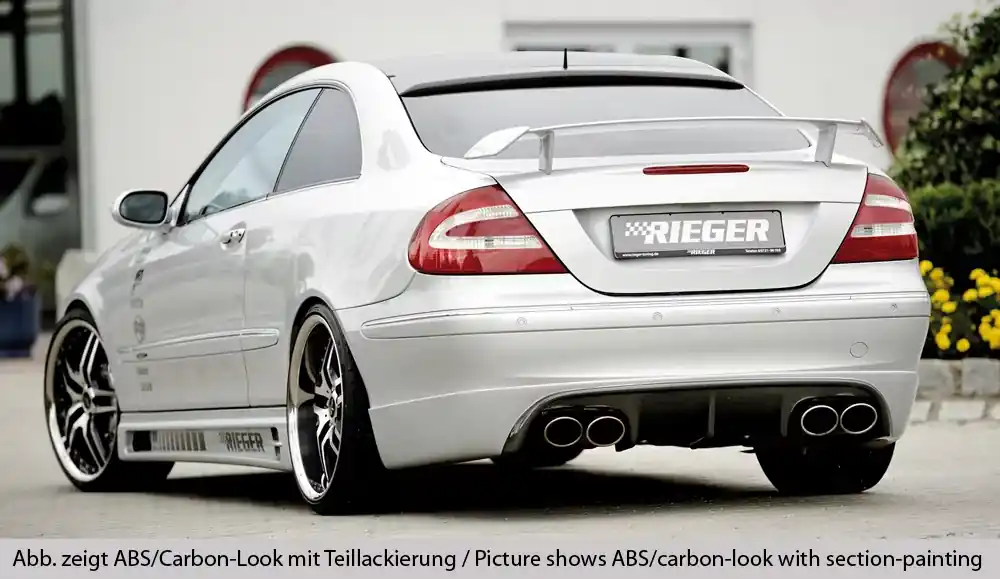 Rieger Heckschürzenansatz passend für Mercedes CLK (W209) Coupé ab Facelift 07/2004 Highlight