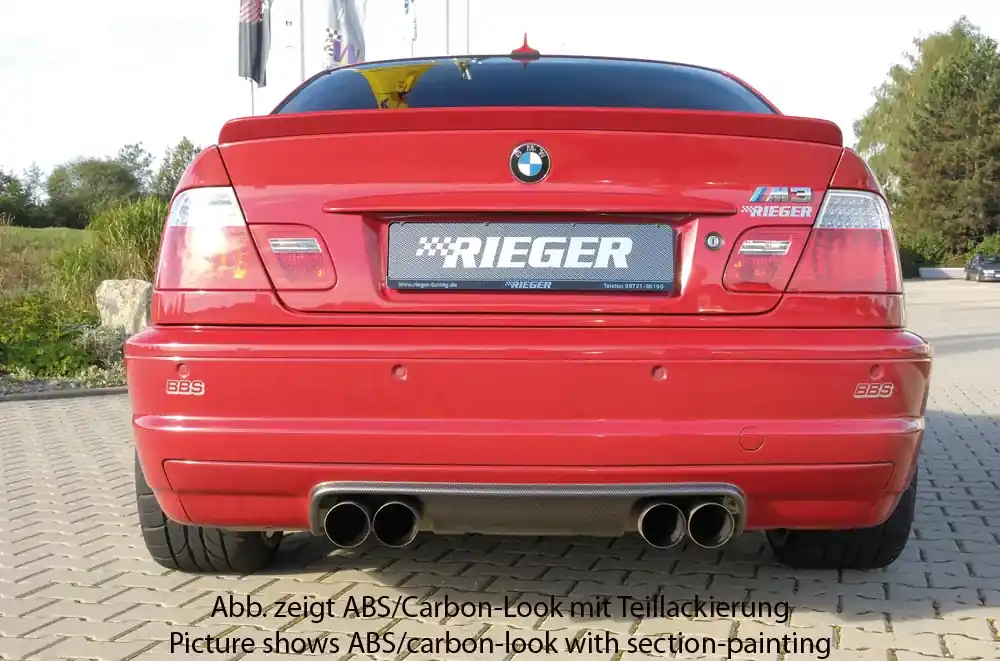 Garantierte Lieferung Rieger Heckeinsatz CS-Look passend für BMW 3er E46 M3 Coupé