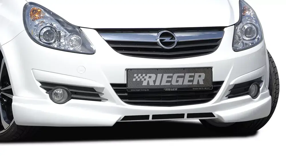 Markenprodukt Rieger Spoilerlippe passend für Opel Corsa D 3-türig 07.06–12.10 (bis Facelift)