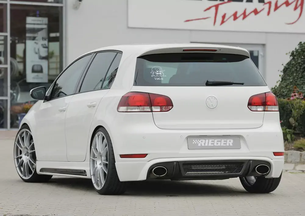 Rieger Heckschürzenansatz passend für VW Golf 6 GTI 5-tür. Markenware