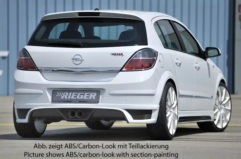 Top-Seller Rieger Heckschürzenansatz passend für Opel Astra H Schrägheck ab 03/2004