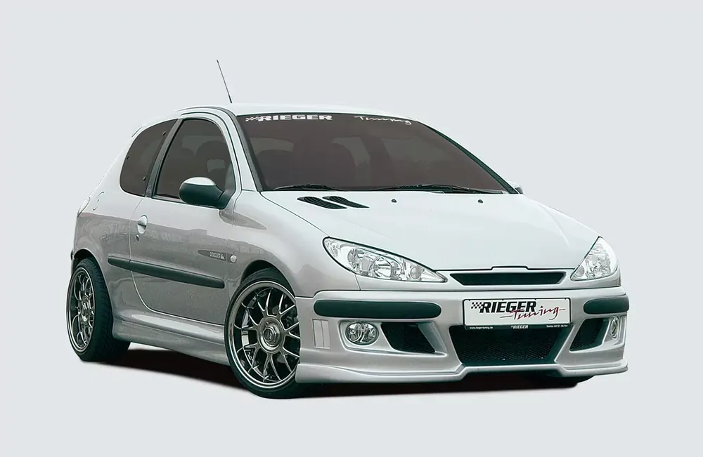 Rieger Spoilerstoßstange passend für Peugeot 206 Lim. 09.98-05.06 Markenware