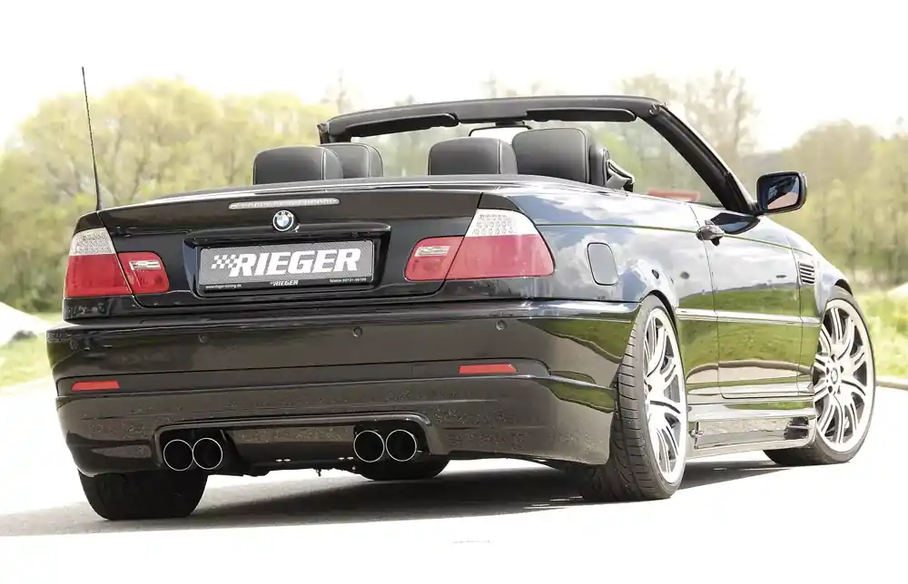 Rieger Heckschürzenansatz passend für BMW 3er E46 Coupé ab 02/2002 (Facelift, nicht M-Technik) Neue Ware