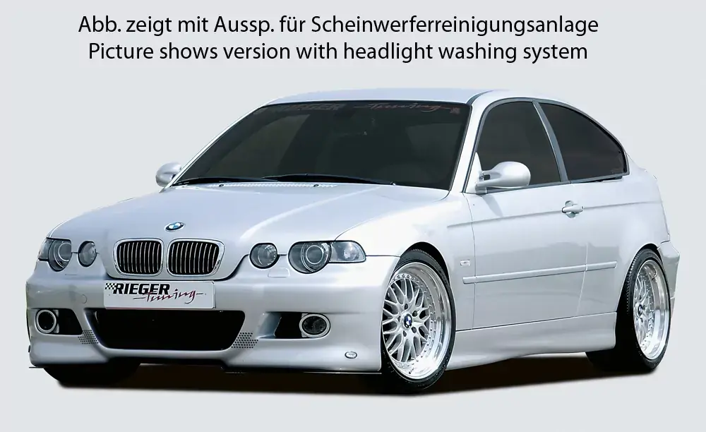 Neu Rieger Spoilerstoßstange passend für BMW 3er E46 Compact ab Facelift