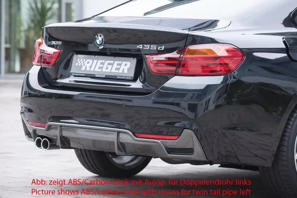 Zertifiziert Rieger Heckeinsatz passend für BMW 4er F33 Cabrio (LCI) M-Paket