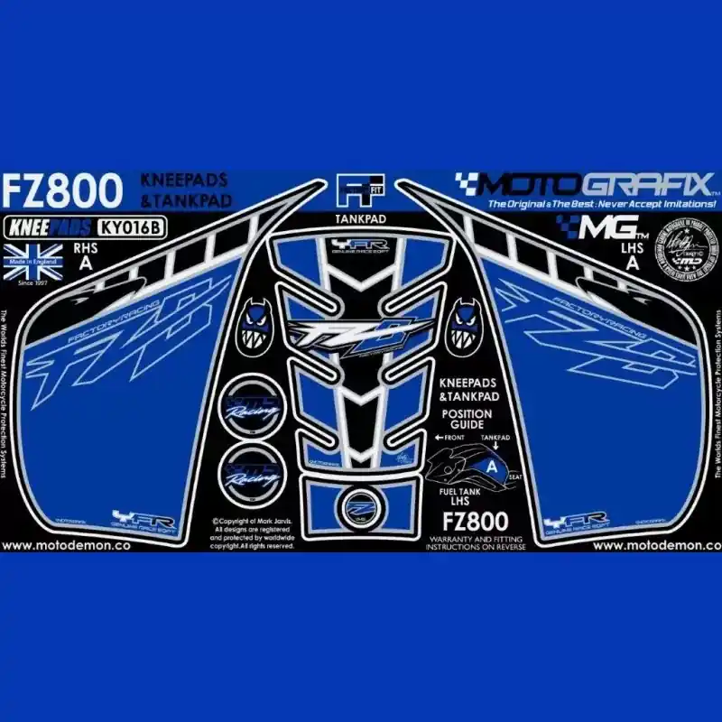 Heißes Angebot Motografix Tankschutz Knie Pads passend für YAMAHA FZ800 FZ8 N 2010