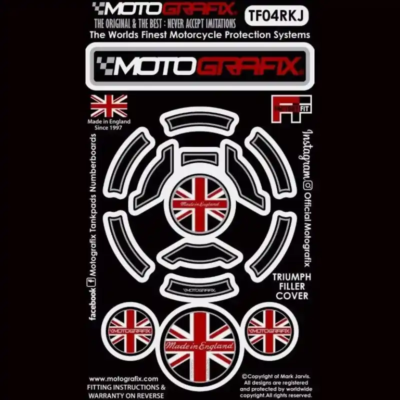 Motografix Tankdeckel Protektor passend für Triumph Modelle TF04RKJ Bestseller