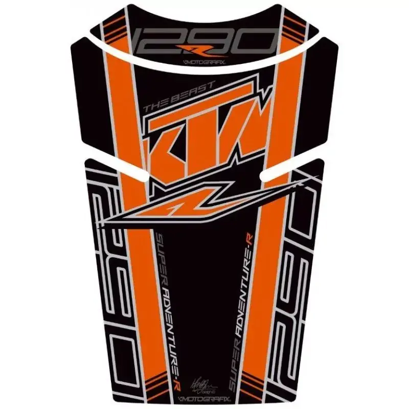Ausverkauf Motografix 3D Gel Tank Pad passend für KTM 1290 Super Adventure R Factory TKTM08K
