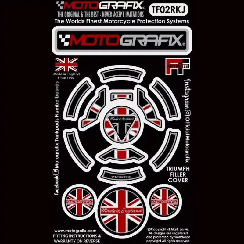 Neu Motografix Tankdeckel Protektor passend für Triumph Modelle TF02RKJ