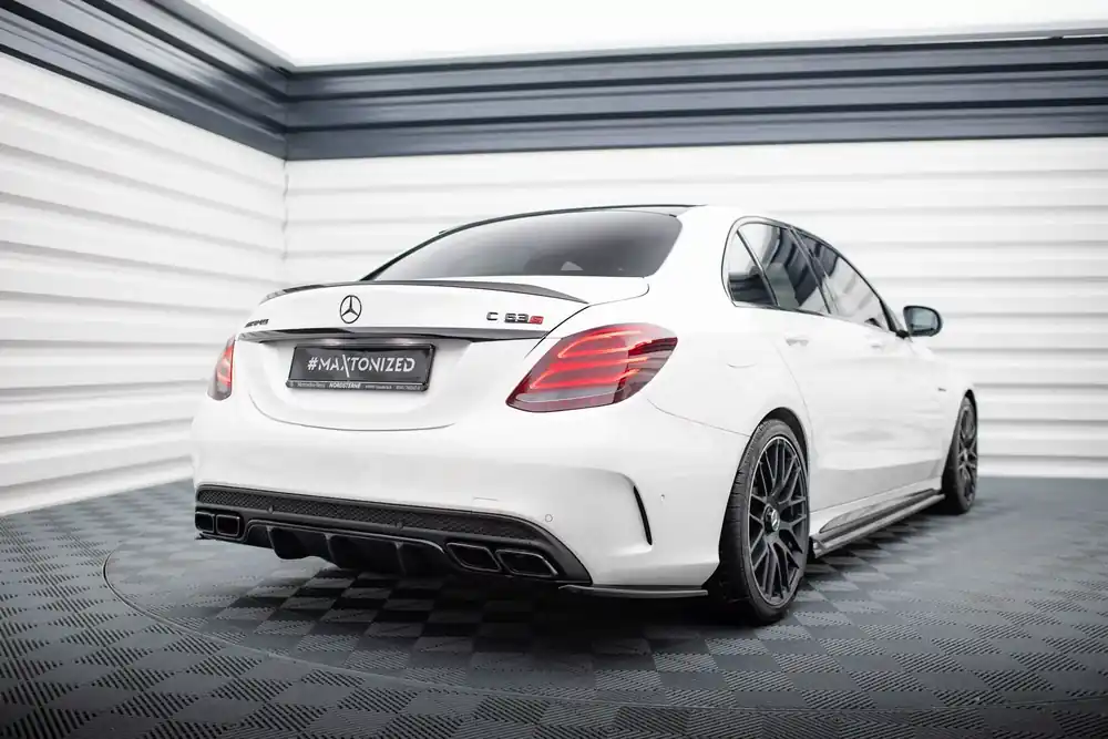 Schnäppchen Heck Ansatz Flaps Diffusor passend für Mercedes C-Klasse S205 63 AMG