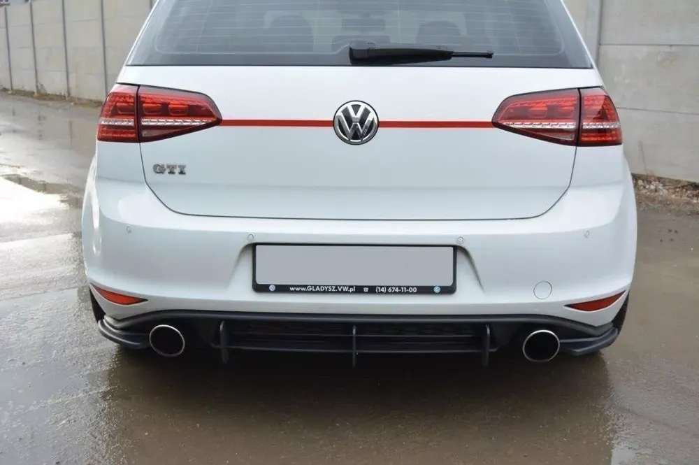 Preiswert Heck Ansatz Flaps Diffusor passend für VW Golf 7 GTI