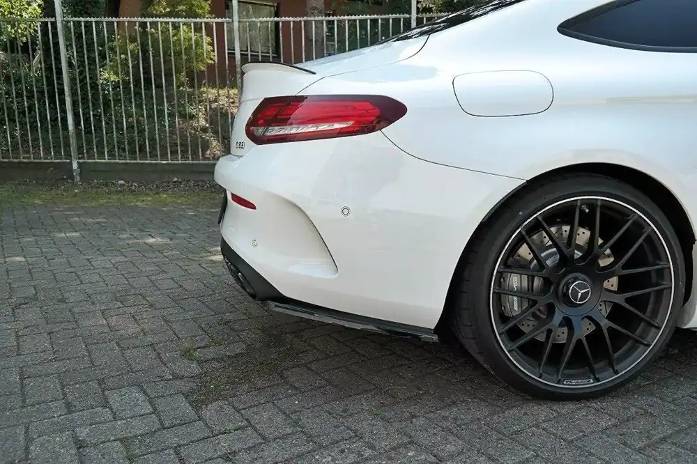 Finale Aktion Heck Ansatz Flaps Diffusor passend für Mercedes C-Klasse C205 63 AMG Coupe