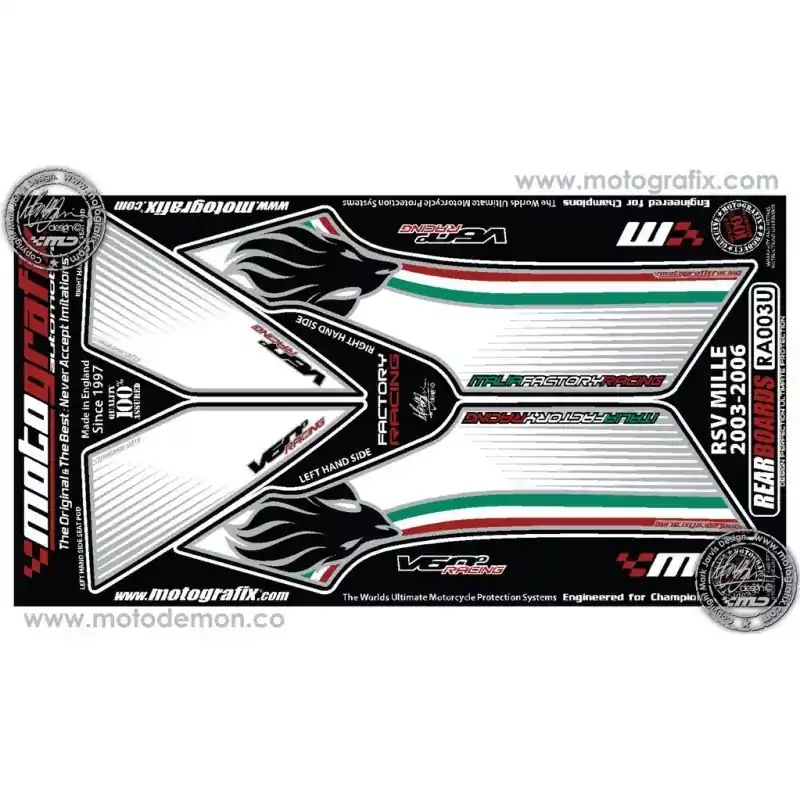 Motografix Steinschlagschutz hinten passend für Aprilia RSV 1000 R / Factory 2004-2006 Knallerangebot