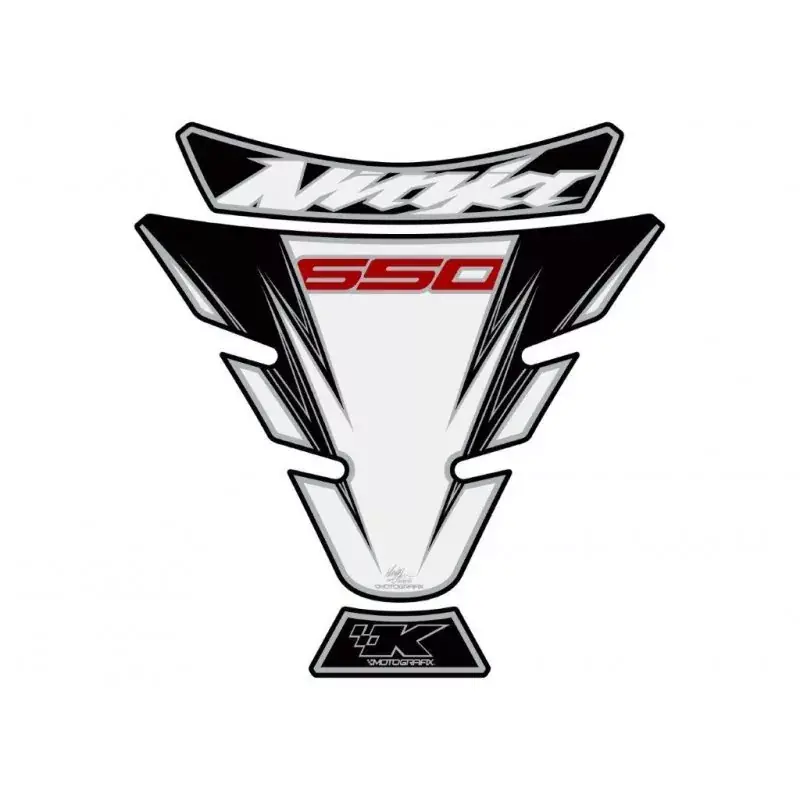 Geprüft Motografix 3D Gel Tank Pad Weiß passend für Kawasaki Ninja 650