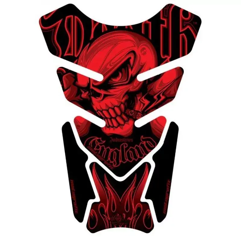 Abverkauf Motografix Death Skull Red 3D Gel Tankpad Protector ST075R