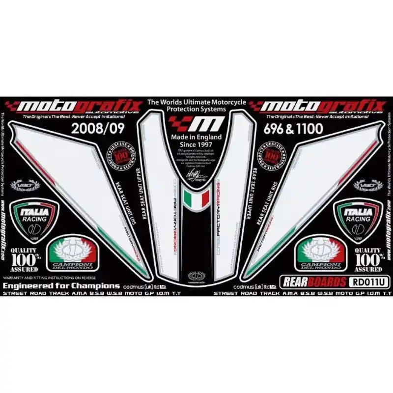 Günstig Motografix Steinschlagschutz hinten passend für Ducati Monster 696 / 796 / 1100 RD011U