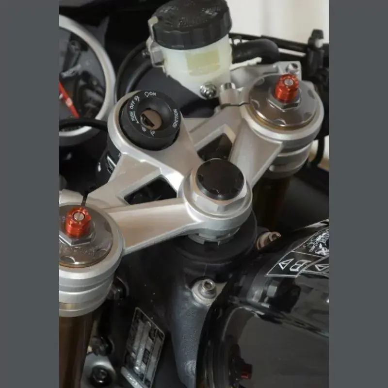 Schnäppchen R&G Racing Gabelkopf Abdeckung passend für Triumph Daytona 675 / Kove 800X PRO