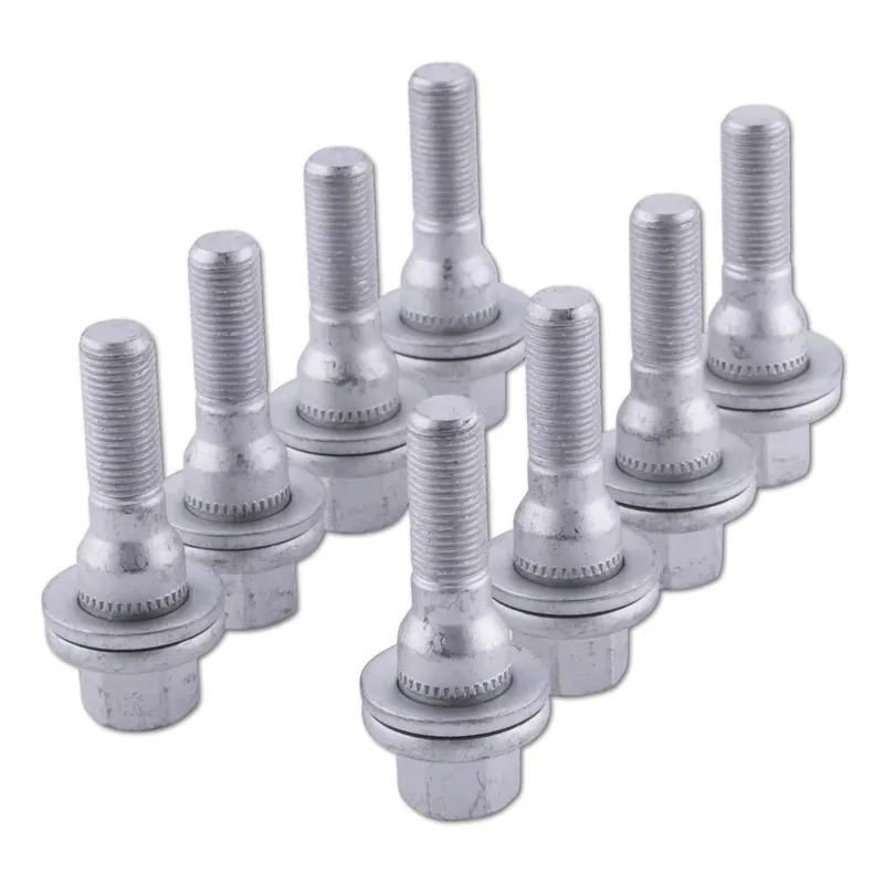 Markenprodukt ST Radschraube M12x1,25x45mm Flach silber Set (10 Stück)