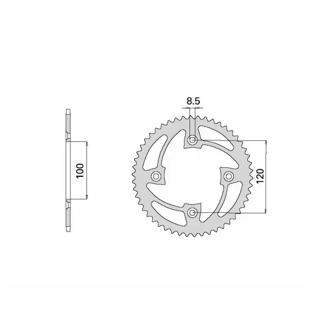 Nur Heute Kettenrad Stahl 52 Zähne Teilung 428 passend für Beta RR125