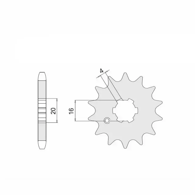 Sonderangebot Ritzel 14 Zähne 420 Teilung passend für Yamaha RD80LC