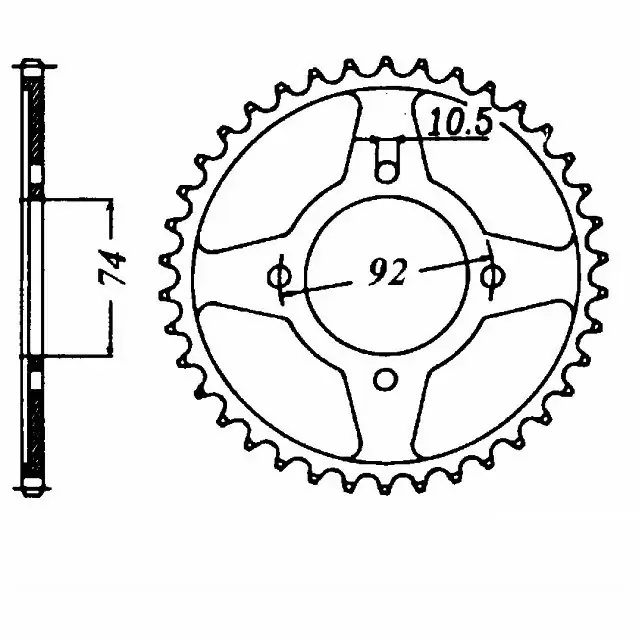 Kettenrad Stahl 37 Zähne Teilung 530 passend für Yamaha RD350 521 Schnäppchen