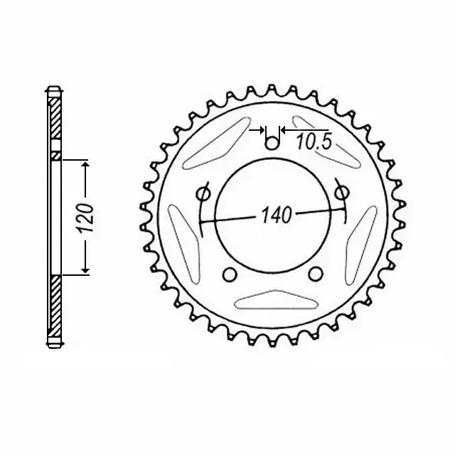 Kettenrad Aluminium 46 Zähne passend für SUZ/Triumph Preiswert