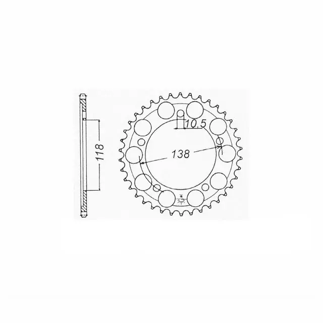 Kettenrad Stahl 39 Zähne 525 passend für Honda CBR400RR NC29 Top-Angebot