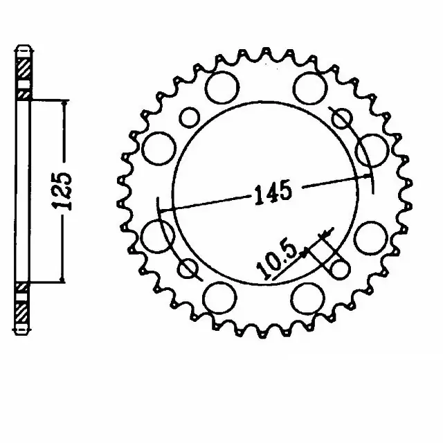 Kettenrad Aluminium Z-45 passend für YA/MZ Sale